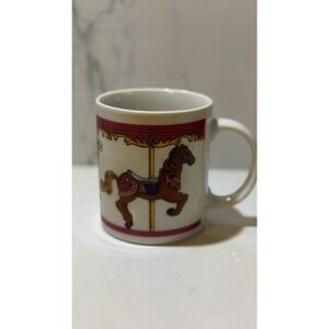 Vintage Ceramic Carousel Horse Mug